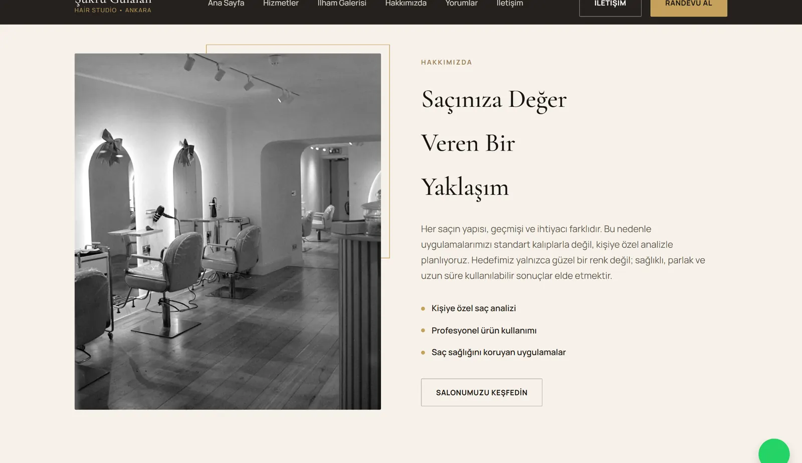 Şükrü Gülalan Hair Studio hakkında bölümü