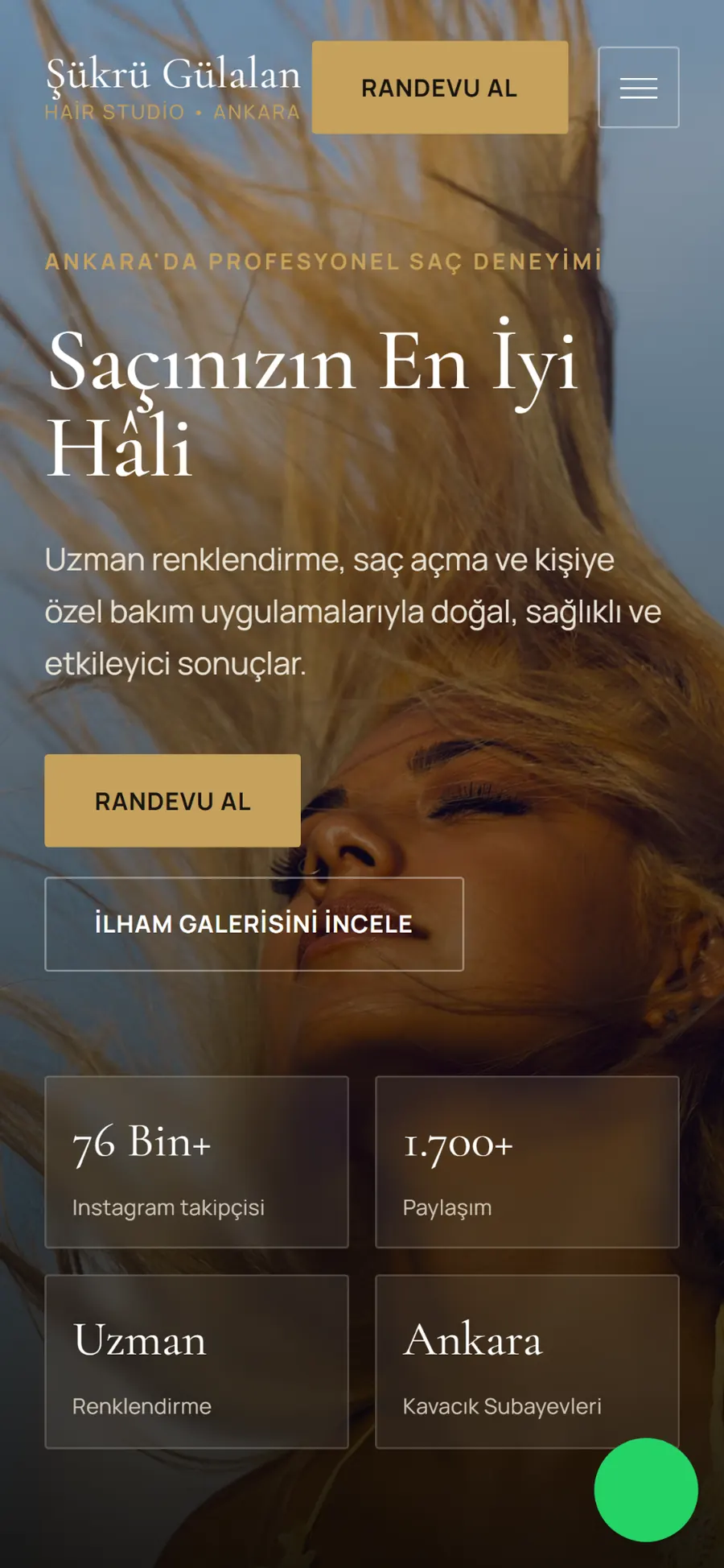 Şükrü Gülalan Hair Studio mobil ana sayfası